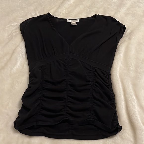 White House Black Market Ruched Blouse / Sweater - Picture 4 of 6